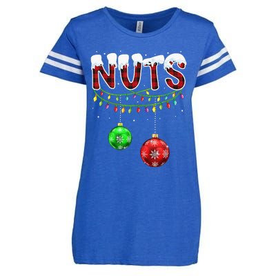 Chest Nuts Christmas Matching Couple Chestnuts Enza Ladies Jersey Football T-Shirt