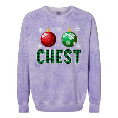 Chest Nuts Christmas Matching Couple Chestnuts Colorblast Crewneck Sweatshirt