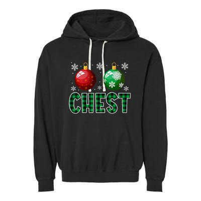 Chest Nuts Christmas Matching Couple Chestnuts Garment-Dyed Fleece Hoodie