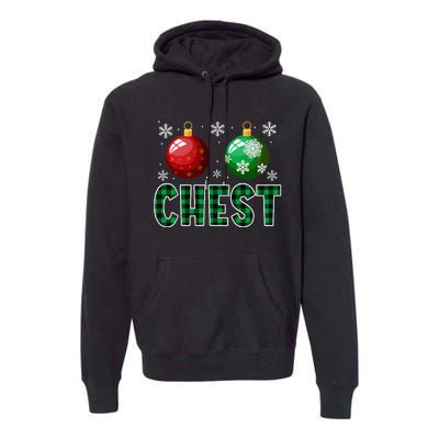 Chest Nuts Christmas Matching Couple Chestnuts Premium Hoodie