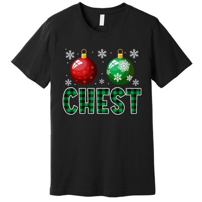 Chest Nuts Christmas Matching Couple Chestnuts Premium T-Shirt