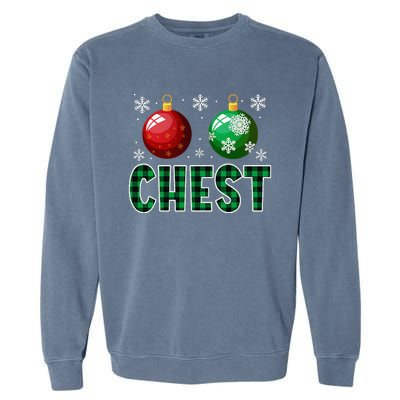 Chest Nuts Christmas Matching Couple Chestnuts Garment-Dyed Sweatshirt