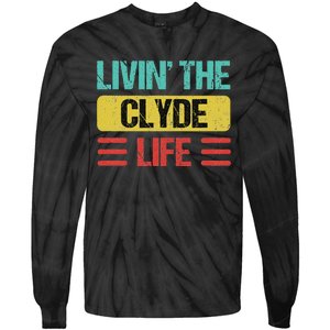 Clyde Name Tie-Dye Long Sleeve Shirt