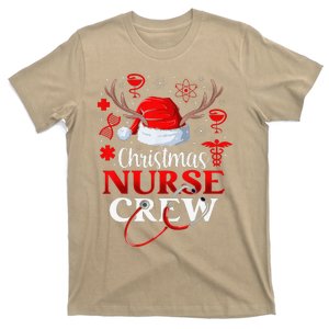 Christmas Nurse Crew Santa Hat Reindeer Nurse T-Shirt