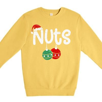 Chest Nuts Couple Christmas Pajama Chestnuts Xmas Gift  Premium Crewneck Sweatshirt