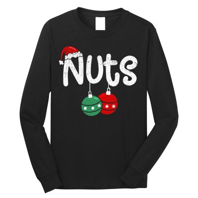 Chest Nuts Couple Christmas Pajama Chestnuts Xmas Gift  Long Sleeve Shirt