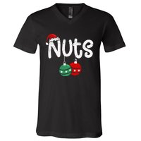 Chest Nuts Couple Christmas Pajama Chestnuts Xmas Gift  V-Neck T-Shirt