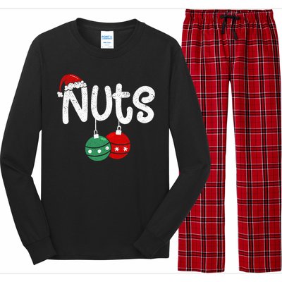 Chest Nuts Couple Christmas Pajama Chestnuts Xmas Gift  Long Sleeve Pajama Set