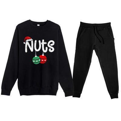 Chest Nuts Couple Christmas Pajama Chestnuts Xmas Gift  Premium Crewneck Sweatsuit Set