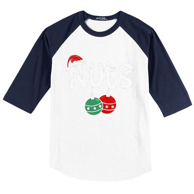 Chest Nuts Couple Christmas Pajama Chestnuts Xmas Gift  Baseball Sleeve Shirt