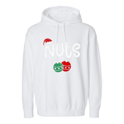 Chest Nuts Couple Christmas Pajama Chestnuts Xmas Gift  Garment-Dyed Fleece Hoodie