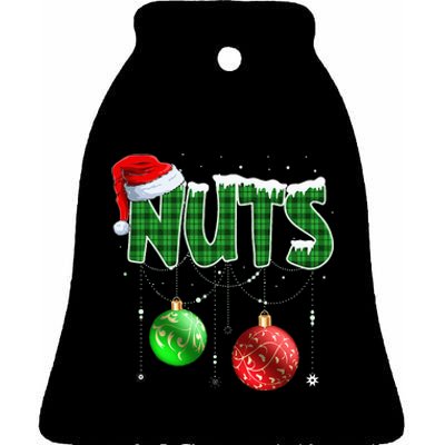 Chest Nuts Christmas Matching Couple Chestnuts Ceramic Bell Ornament