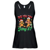 Christmas Nurse Did You Try Icing It Gingerbread Man Ladies Essential Flowy Tank