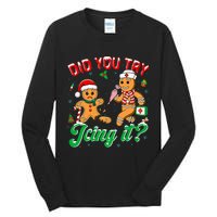 Christmas Nurse Did You Try Icing It Gingerbread Man Tall Long Sleeve T-Shirt