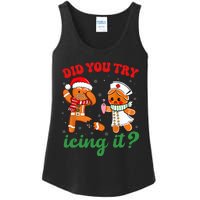 Christmas Nurse Did You Try Icing It Gingerbread Man Ladies Essential Tank