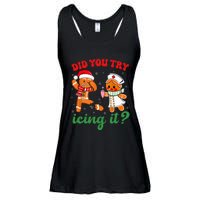 Christmas Nurse Did You Try Icing It Gingerbread Man Ladies Essential Flowy Tank