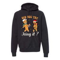 Christmas Nurse Did You Try Icing It Gingerbread Man Premium Hoodie