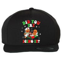 Christmas Nurse Did You Try Icing It Gingerbread Man Wool Snapback Cap