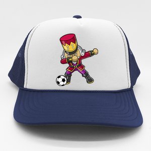 Christmas Nutcracker Dabbing Soccer Player Team Coach Dad Trucker Hat