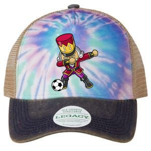 Christmas Nutcracker Dabbing Soccer Player Team Coach Dad Legacy Tie Dye Trucker Hat