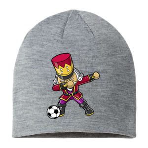 Christmas Nutcracker Dabbing Soccer Player Team Coach Dad Sustainable Beanie