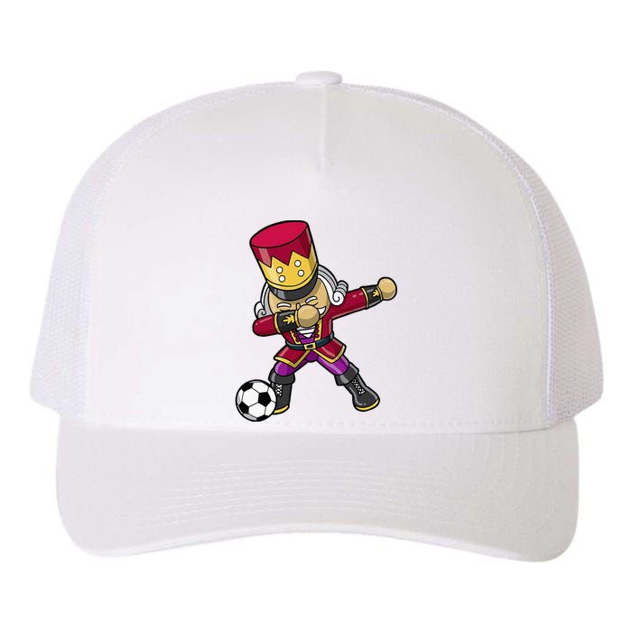 Christmas Nutcracker Dabbing Soccer Player Team Coach Dad Yupoong Adult 5-Panel Trucker Hat