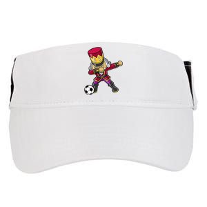 Christmas Nutcracker Dabbing Soccer Player Team Coach Dad Adult Drive Performance Visor