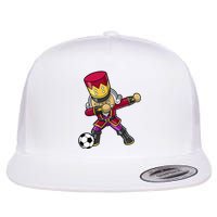 Christmas Nutcracker Dabbing Soccer Player Team Coach Dad Flat Bill Trucker Hat