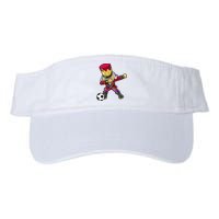 Christmas Nutcracker Dabbing Soccer Player Team Coach Dad Valucap Bio-Washed Visor