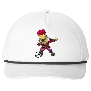 Christmas Nutcracker Dabbing Soccer Player Team Coach Dad Snapback Five-Panel Rope Hat