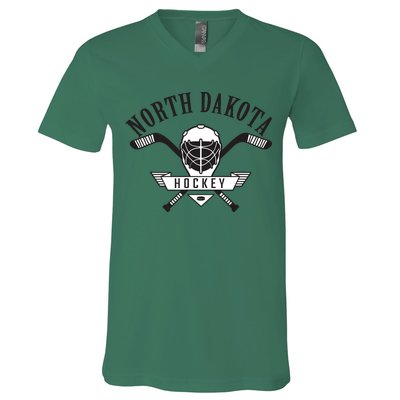 Classic North Dakota Hockey V-Neck T-Shirt