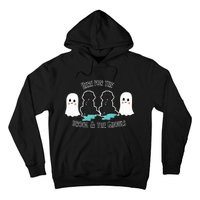 Cute Newfie Dog Halloween Ghosts Here For The Drool & Ghouls Hoodie