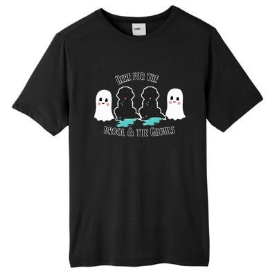 Cute Newfie Dog Halloween Ghosts Here For The Drool & Ghouls Tall Fusion ChromaSoft Performance T-Shirt