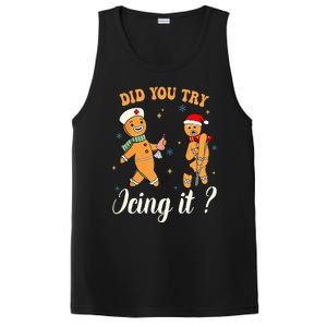 Christmas Nurse Did You Try Icing It Gingerbread Man PosiCharge Competitor Tank