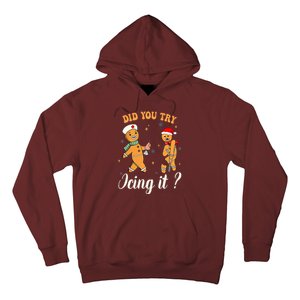 Christmas Nurse Did You Try Icing It Gingerbread Man Hoodie