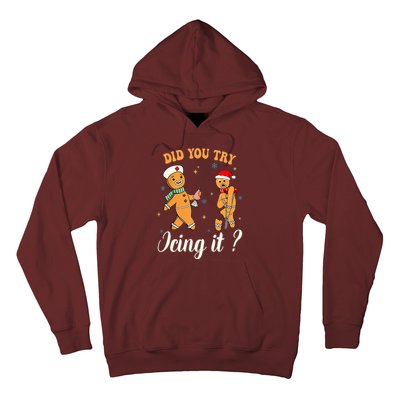 Christmas Nurse Did You Try Icing It Gingerbread Man Hoodie