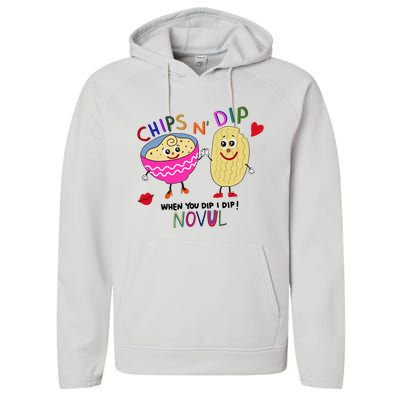 Chips N Dip When You Dip I Dip Novul Performance Fleece Hoodie