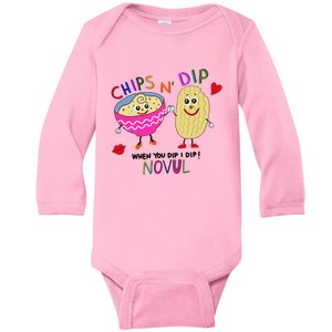 Chips N Dip When You Dip I Dip Novul Baby Long Sleeve Bodysuit