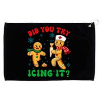 Christmas Nurse Did You Try Icing It Gingerbread Man Grommeted Golf Towel