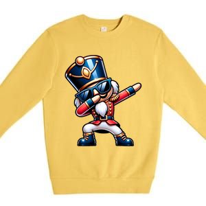 Christmas Nutcracker Dabbing Santa Xmas Funny Premium Crewneck Sweatshirt