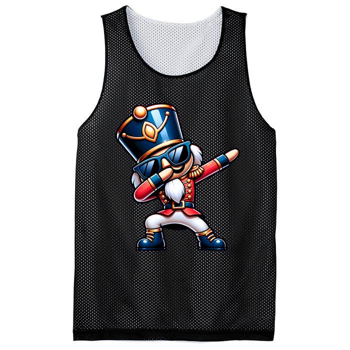 Christmas Nutcracker Dabbing Santa Xmas Funny Mesh Reversible Basketball Jersey Tank