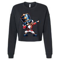 Christmas Nutcracker Dabbing Santa Xmas Funny Cropped Pullover Crew