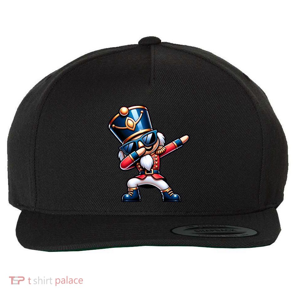 Christmas Nutcracker Dabbing Santa Xmas Funny Wool Snapback Cap