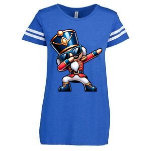 Christmas Nutcracker Dabbing Santa Xmas Funny Enza Ladies Jersey Football T-Shirt