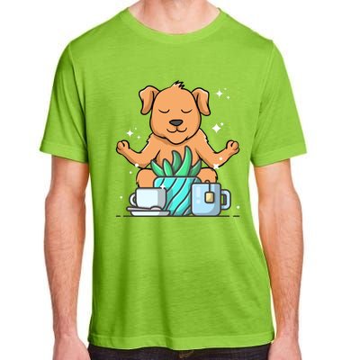 Cute Namaste Dog Do Yoga Gardening Lover Coffee Lover Meaningful Gift Adult ChromaSoft Performance T-Shirt