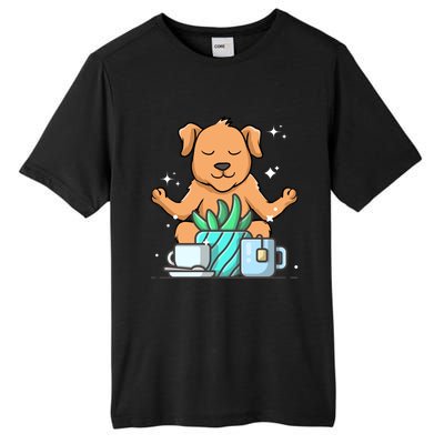 Cute Namaste Dog Do Yoga Gardening Lover Coffee Lover Meaningful Gift Tall Fusion ChromaSoft Performance T-Shirt