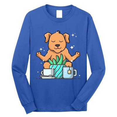 Cute Namaste Dog Do Yoga Gardening Lover Coffee Lover Meaningful Gift Long Sleeve Shirt