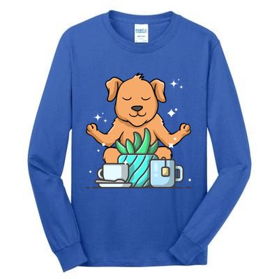 Cute Namaste Dog Do Yoga Gardening Lover Coffee Lover Meaningful Gift Tall Long Sleeve T-Shirt