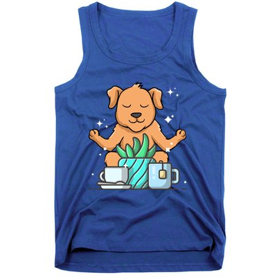 Cute Namaste Dog Do Yoga Gardening Lover Coffee Lover Meaningful Gift Tank Top