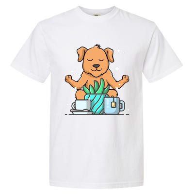 Cute Namaste Dog Do Yoga Gardening Lover Coffee Lover Meaningful Gift Garment-Dyed Heavyweight T-Shirt